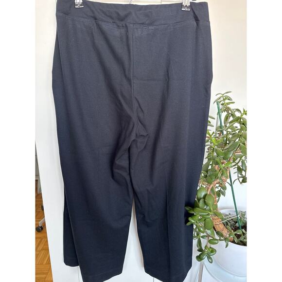 J Jason Wu Women's Pull On Cropped Wide Leg Ponte Twill Stretch Pant, Size M,EUC - Picture 3 of 5